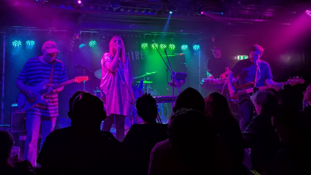 Jane Weaver and her band perform on-stage at Bedford Esquires. 
