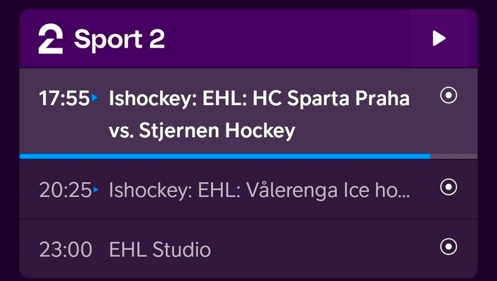 Ishockey: EHL: HC Sparta Praha vs. Stjernen Hockey (!!!)