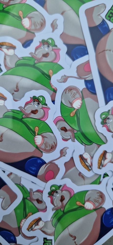 Elephant Luigi Stickers