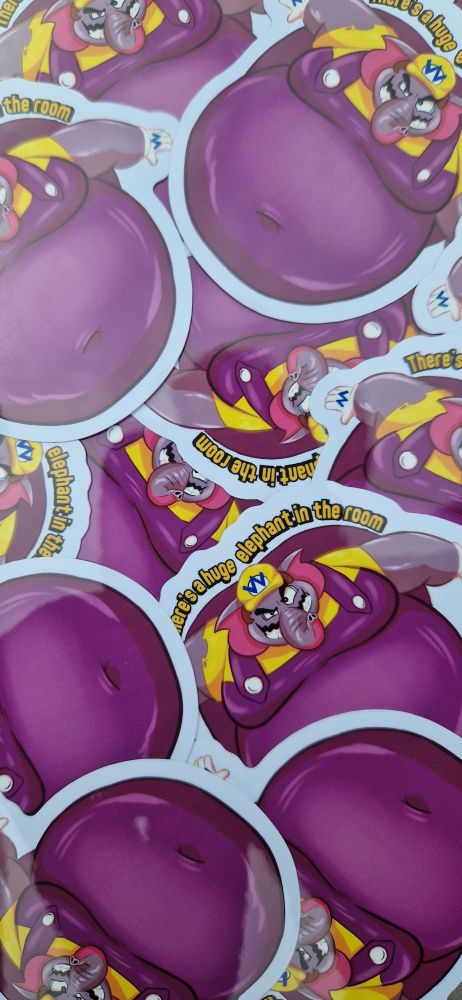 Elephant Wario Stickers