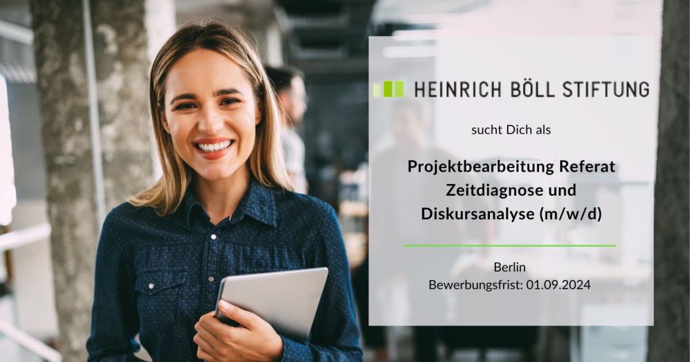 Projektbearbeitung Zeitdiagnose und Diskursanalyse (m/w/d)