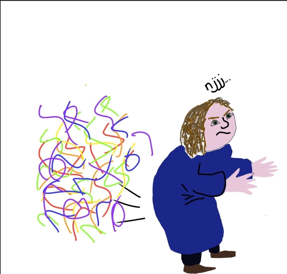 Cartoon van twijfelachtige kwaliteit (want ik kan niet goed tekenen) van minister Faber in een blauwe regenjas die een windje laat dat bestaat uit lijntjes in de kleuren van de Pride-vlag.

(Ik kon het niet laten om dit te doodlen terwijl ik naar senator Booker kijk die al meer dan 23 uur onafgebroken aan het speechen is en nog steeds zinnige dingen zegt.)