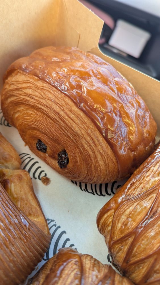 A pain au chocolat from Lannan bakery in Edinburgh. IT LOOKS INCREDIBLE!