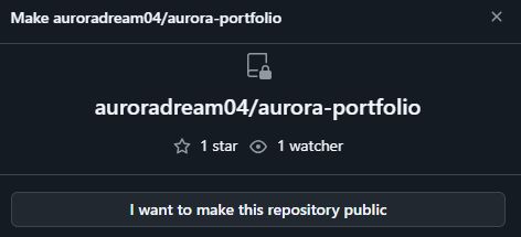 Publicizing my portfolio's repository