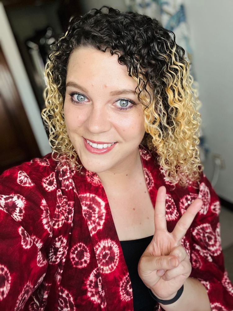 Selfie of Emily all set for stream!