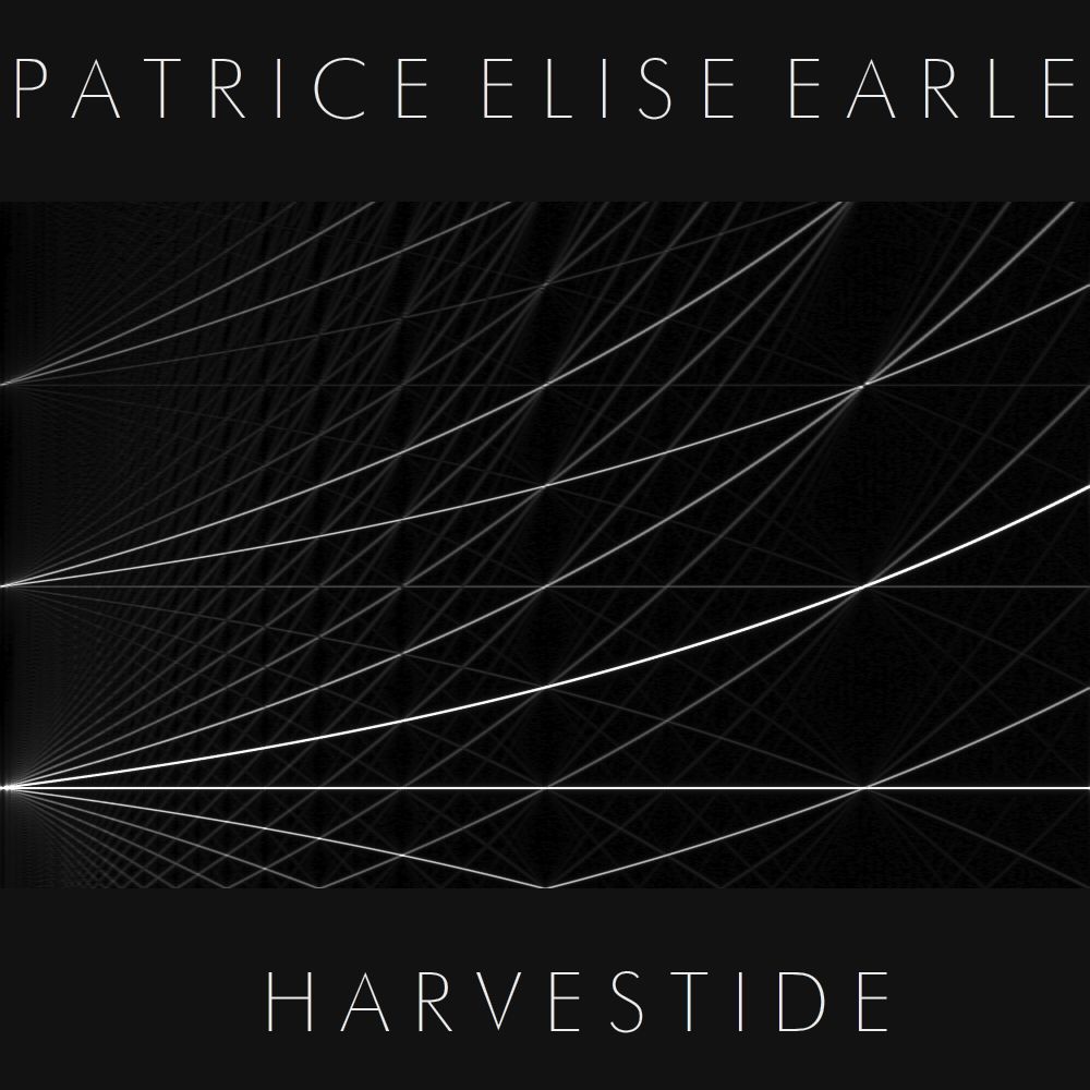 Harvestide album artwork of white spectral lines on a black background.