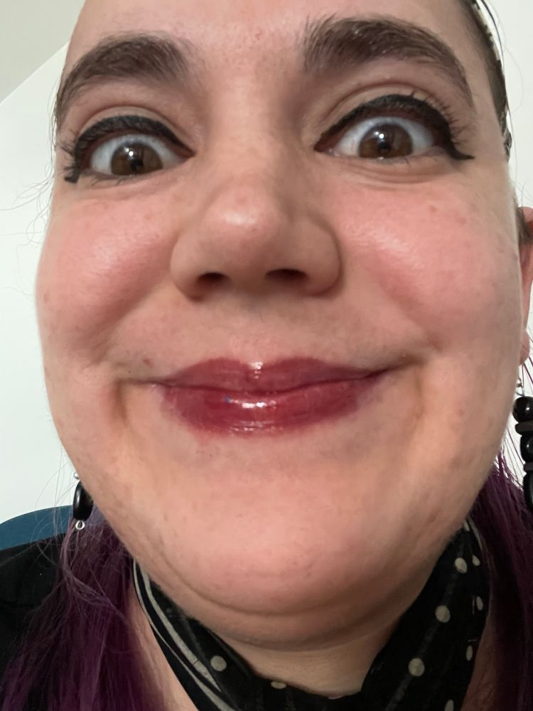 closeup of holleys face