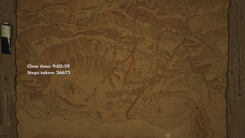 Results screen from Baby Steps.
Clear time: 9:05:59
Steps taken: 26672