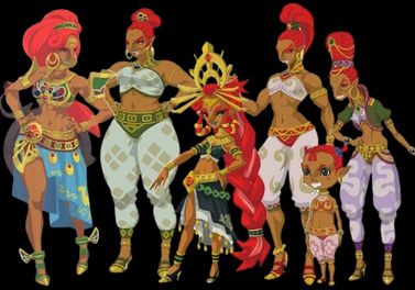 Several Gerudo characters from the Zelda series