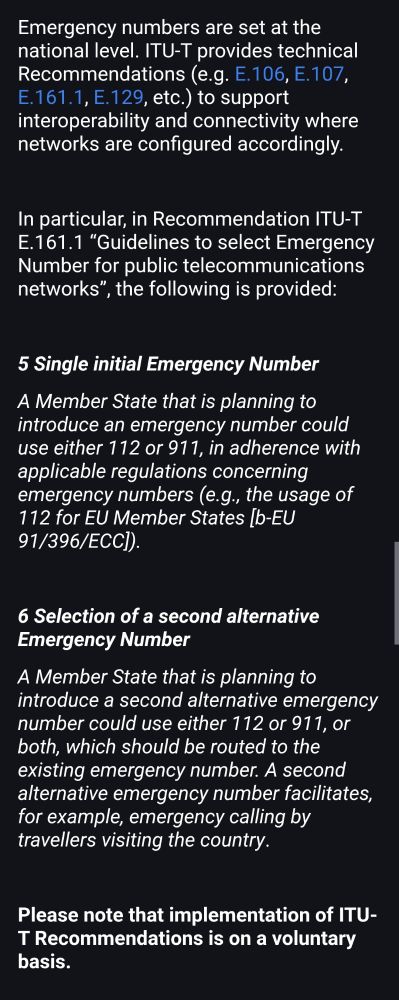 United Nations International Telecommunication Union-Treaty  part E.161 subsections 5 and 6.