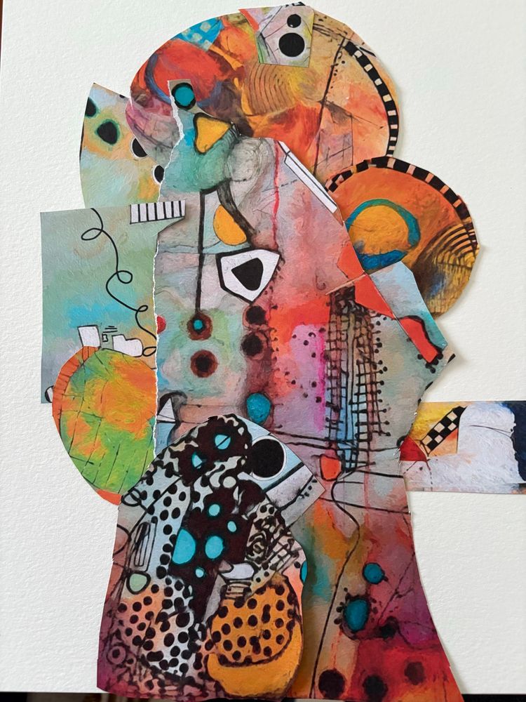 Multicolored abstract collage