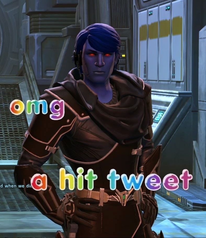 A meme showing my agent Sajeer standing with his hands on his hips , and overlayed add the words “omg a hit tweet”