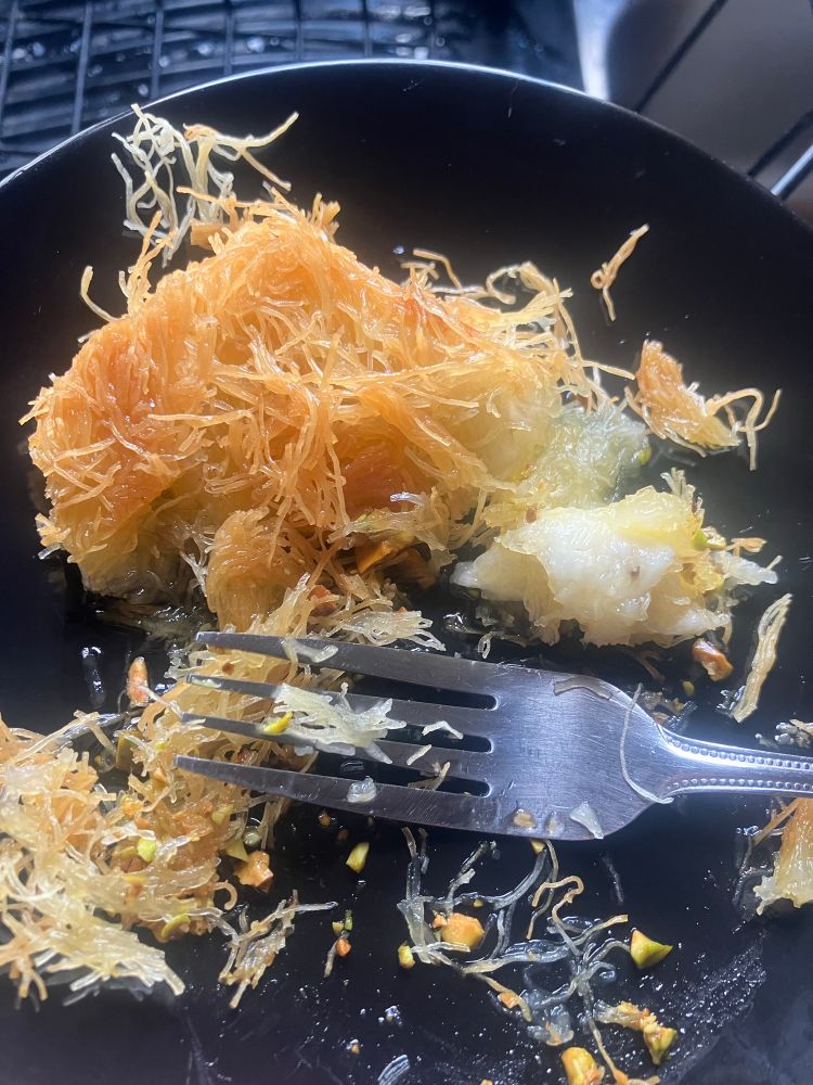 ravaged slice with fork
