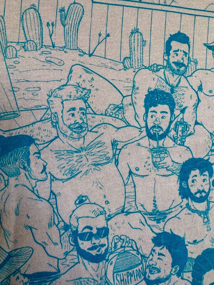 A close up of the shirt illustration.
