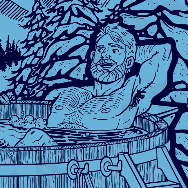 A close-up of the man from the first image.