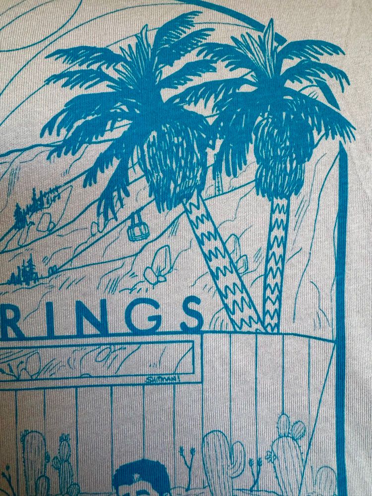 A close up of the shirt illustration.