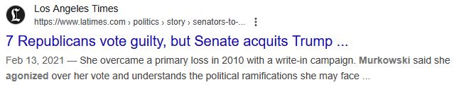 2021 article about acquitting Trump: 