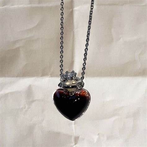 heart shaped blood necklace.