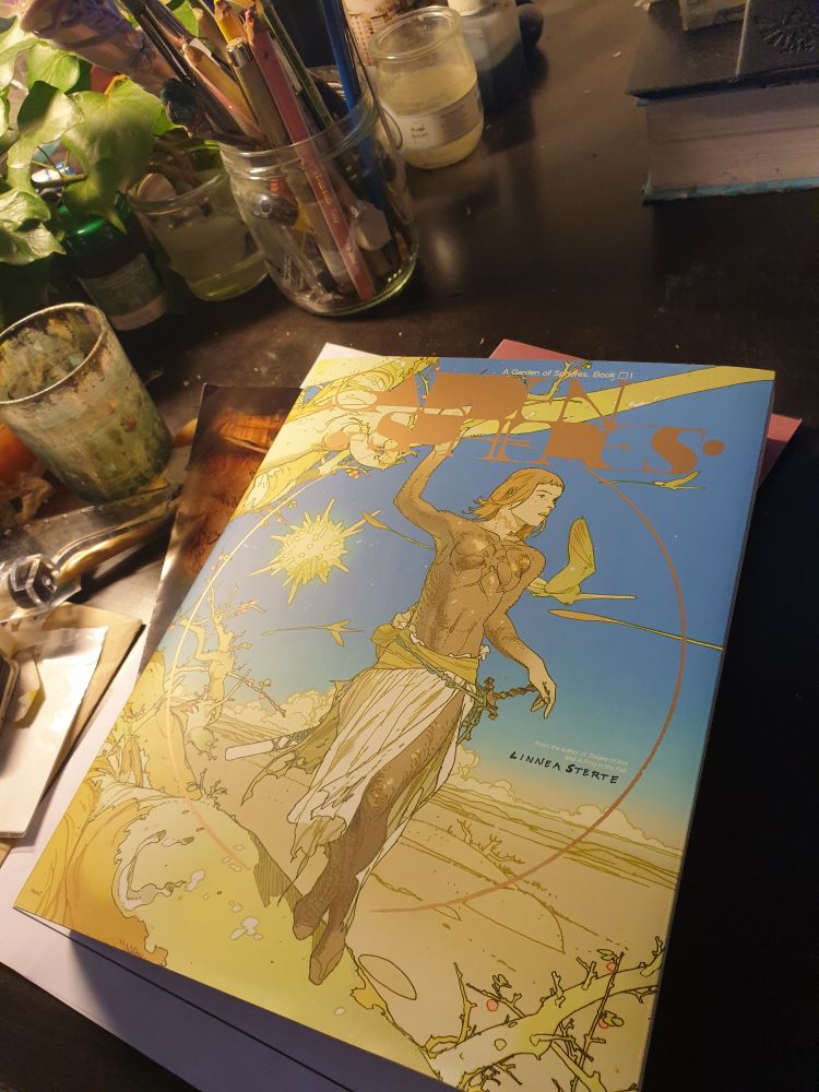 A picture of the comicbook "A Garden of Spheres" by Linnea Sterte.