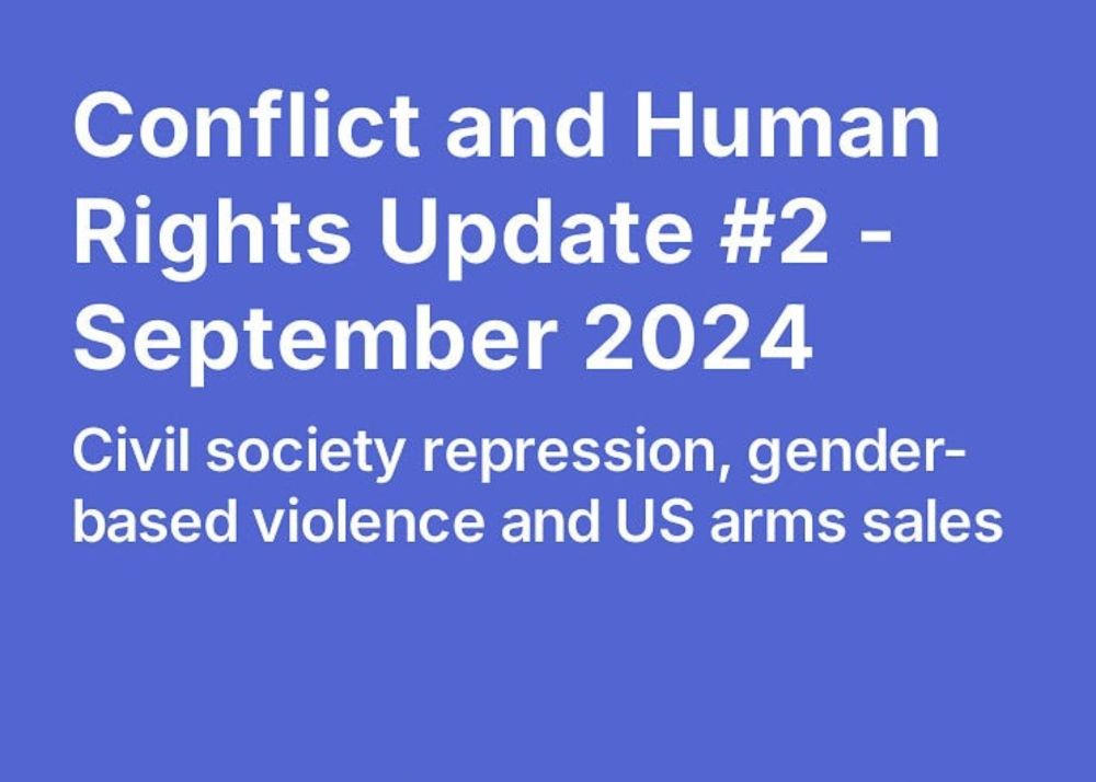 Conflict and Human Rights Update #2 - September 2024