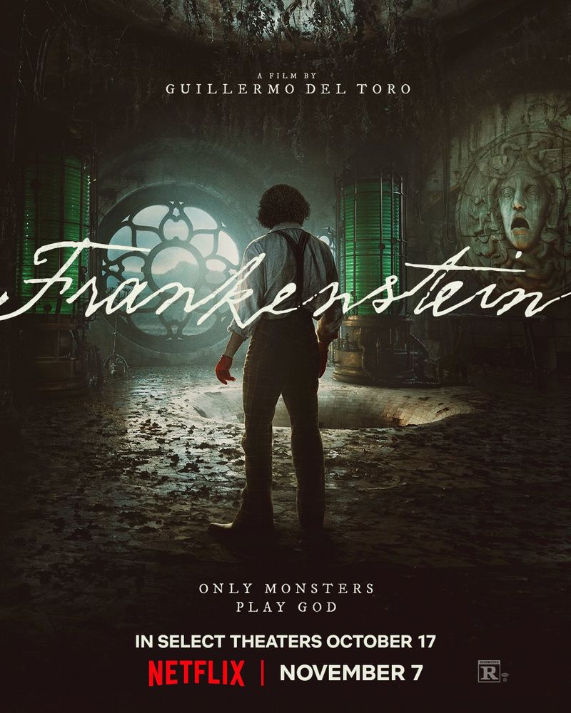 Poster for Guillermo del Toro’s adaptation of Frankenstein 