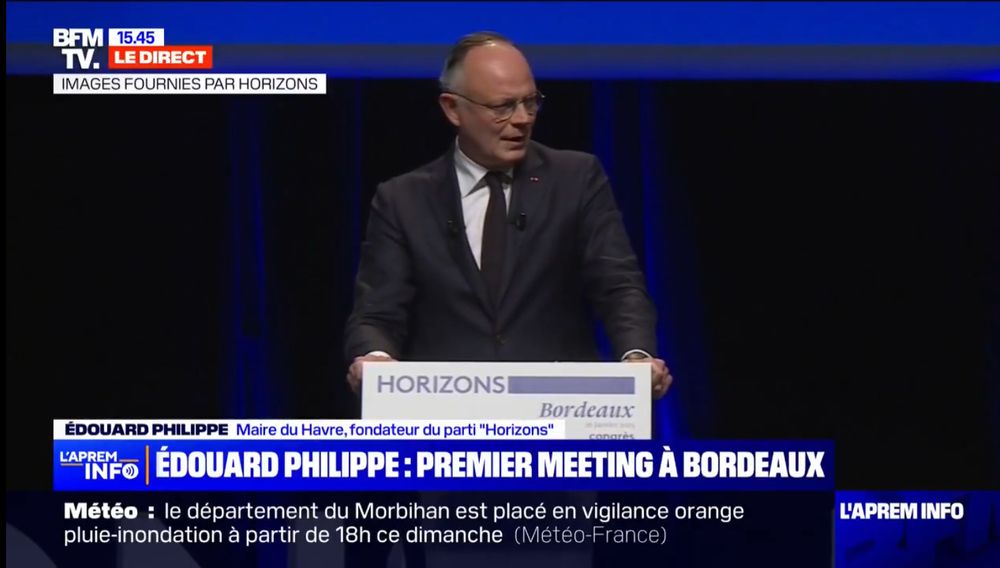Meeting d’Édouard Philippe en direct sur BFMTV
