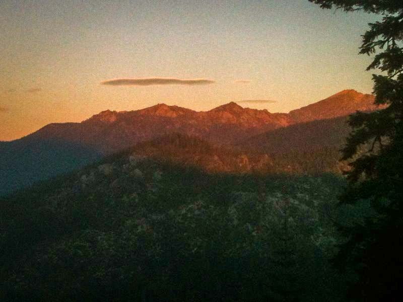 Mountains at sunset