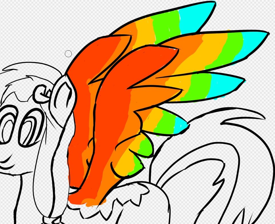 Beginnings of a color mix, while there's still bondegies