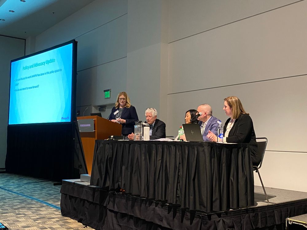 Panel on hospice policy, Bethany Snider, Ed Martin, Mina Chang, Joe Shega, and Sue Ranthun