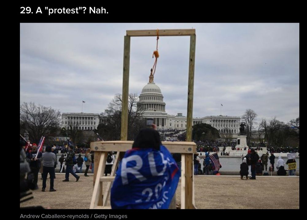 J6 insurrectionists set up a gallows. 