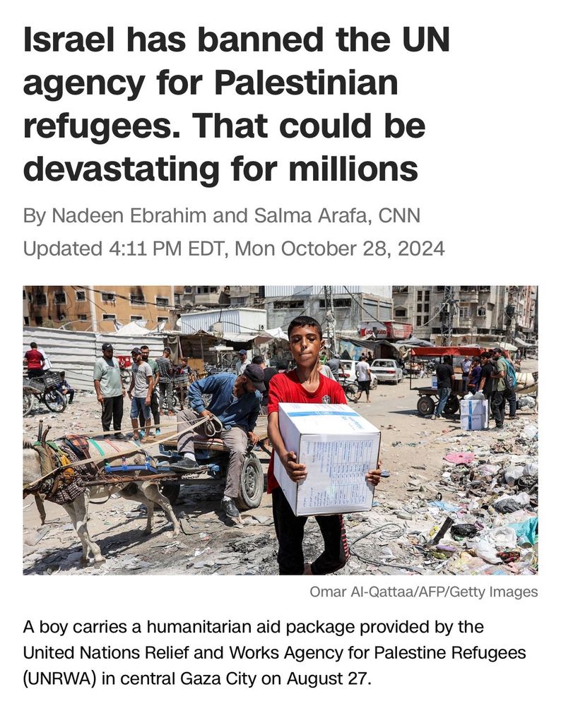 Israel has banned the UN agency for Palestinian refugees. That could be devastating for millions