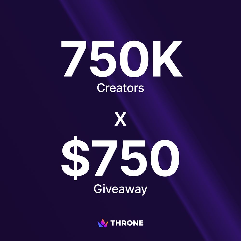 750k creators x $750 giveaway 