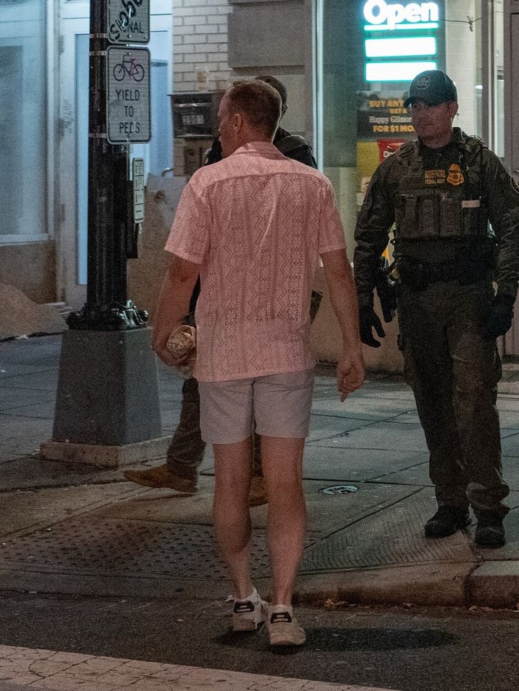 The man who threw a Subway sandwich at police in DC