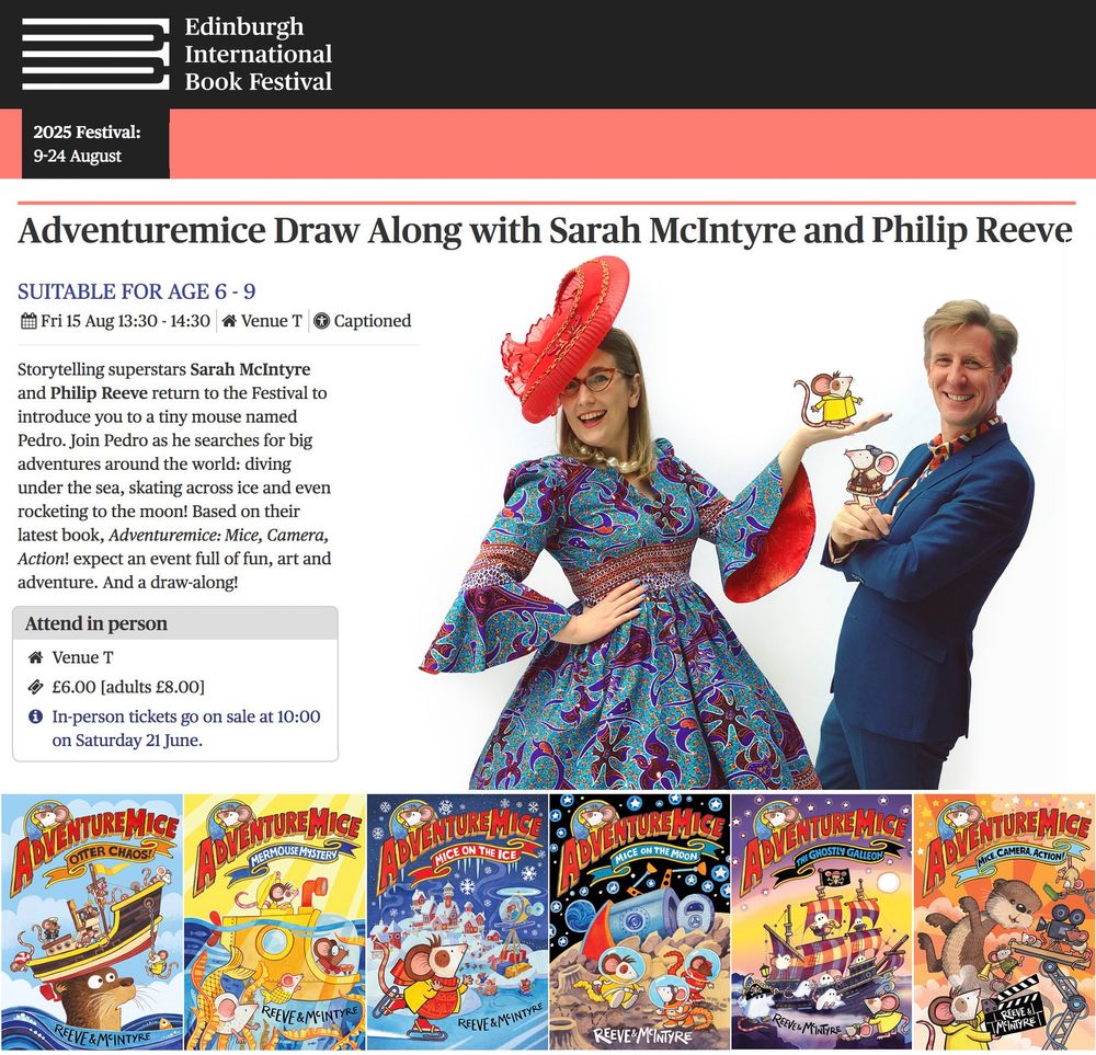 Details of our Edinburgh International Book Festival event: venue T at 13.30 on Friday 15th August. 