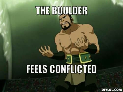 “The boulder feels conflicted”