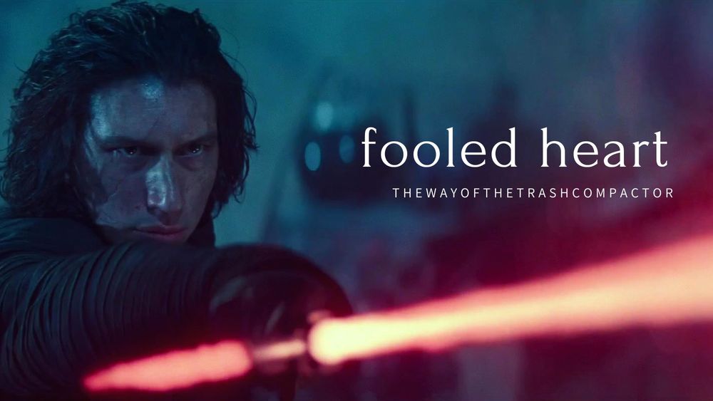 Grumpy Kylo cover pic for AO3 fic fooled heart by thewayofthetrashcompactor.
https://archiveofourown.org/works/41694255