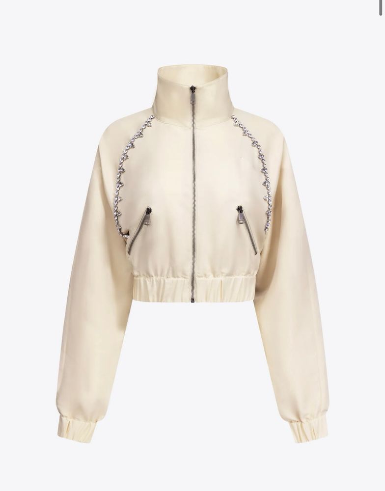 Cream crystal trim jacket from Area