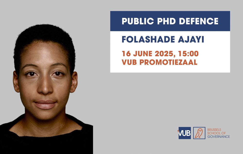 Don't miss Folashade Ajayi's public PhD defence, where she will present her research: “Between making sense of and sensing Black activism in Germany."

🗓️ 16 June at 15:00 (CET)
📍 VUB Campus, Promotiezaal D.2.01, 1050 Brussels
👉 Register: https://ow.ly/FRtO50W5lVP

#BSoG #PhD #research #BlackActivism