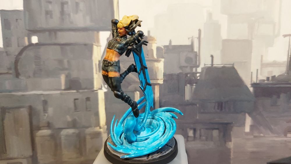 Magik from Marvel leaping through the air mid giant swing