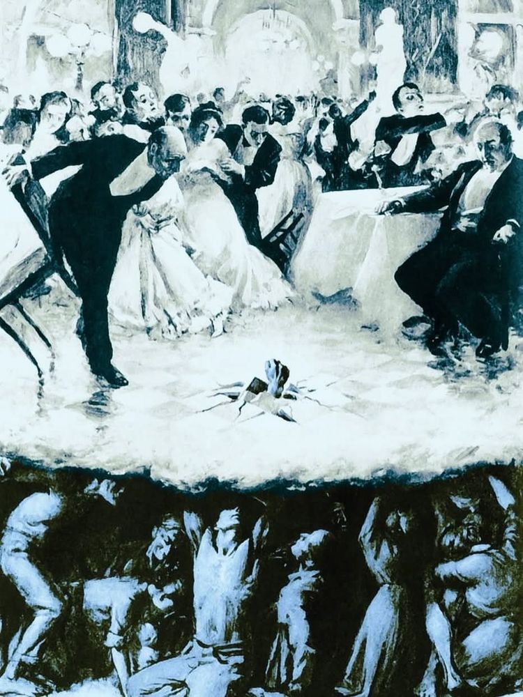 The View from Beneath…
"I saw this image on Twitter the other day and it stopped me in my tracks. Painted in 1906 by William Balfour Ker, it shows a glittering ballroom where the wealthy dine and dance while, below them, the poor strain to hold up the floor. More than a century later, it still feels like a mirror. Then I read the Washington Post op-ed celebrating the new White House ballroom — a tone-deaf tribute to extravagance framed as leadership. I don’t see leadership in luxury. I see a country where people still can’t afford medicine, housing, or healthcare. Maybe it’s the way I was raised. I come from a family that never admired wealth for its own sake. They distrusted greed and believed in fairness, service, and decency. What truly holds up this nation isn’t marble or chandeliers — it’s the people beneath them, working, struggling, and caring for one another.
Ker’s painting reminds us that progress built on the backs of others isn’t progress at all. Leadership isn’t measured in square footage or spectacle — it’s measured in empathy, in decency, and in how we treat those holding the floor beneath us."

(Ker, William Balfour. From the Depths (c. 1906). Photomechanical print (photogravure). Library of Congress, Prints & Photographs Division. Reproduction Number: LC-USZ62-45985. “No known restrictions on publication.”)