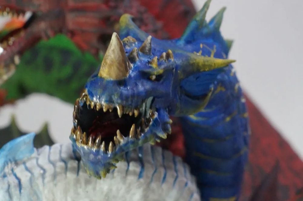 face-on view of the blue head.