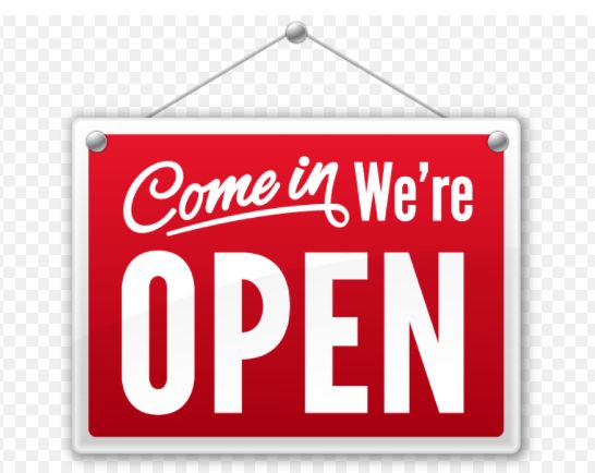 Sign that says "Come in We're Open"
