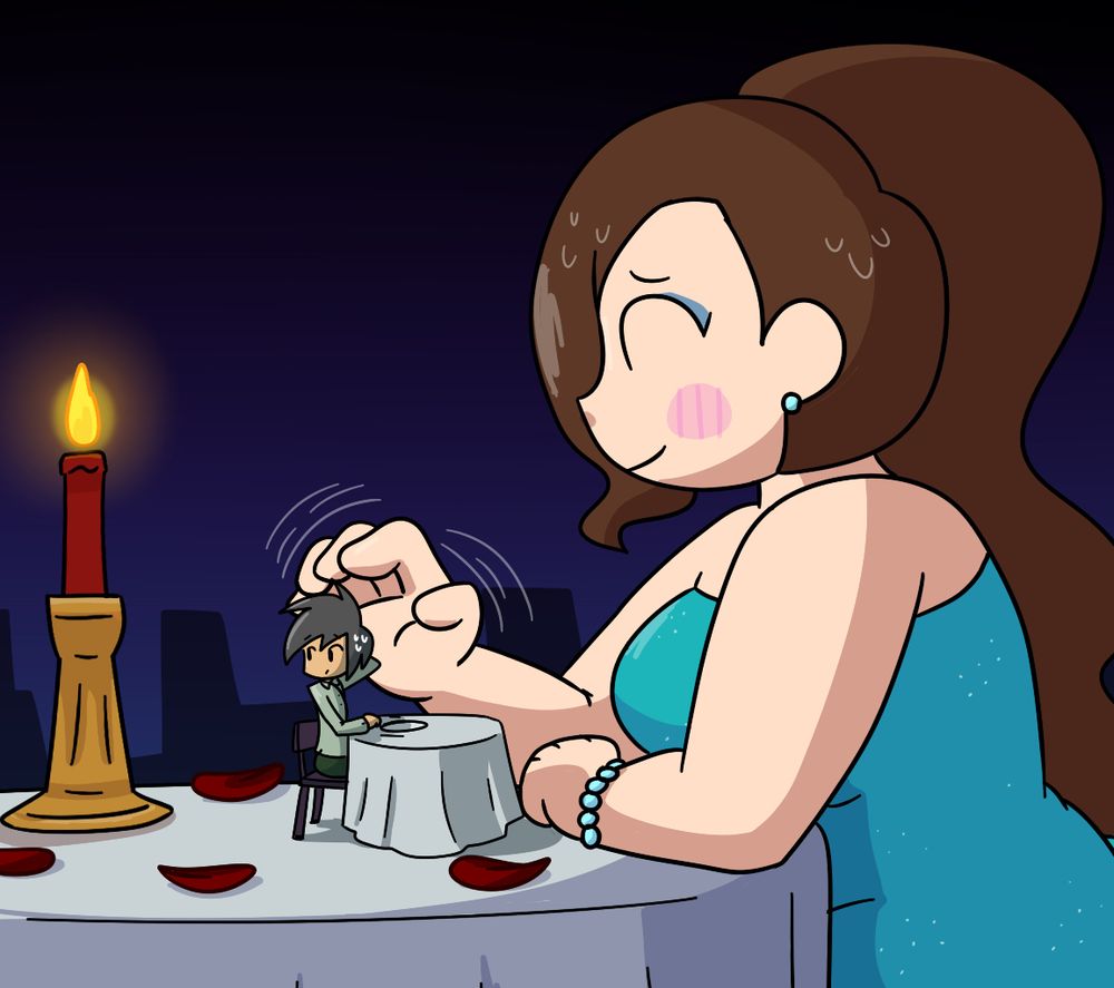 Valerie and Nicky on a date together. Nicky giving a nervous glance around the are while Valerie just gives a nervous smile