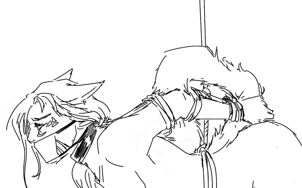 a catboy, panel gagged, collared and tied with is arms behind his back looks pathetic and breedable