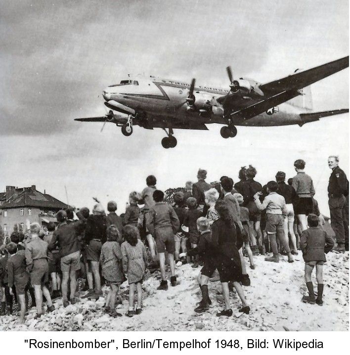 foto rosinenbomber berlin tempelhof 1948