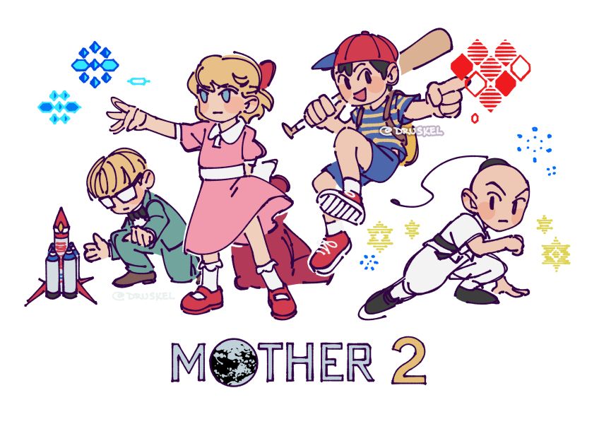 Fan art of Earthbound's main characters.