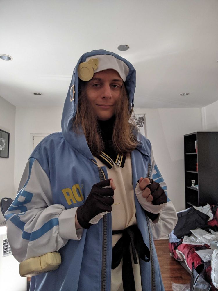 me in a bridget cosplay