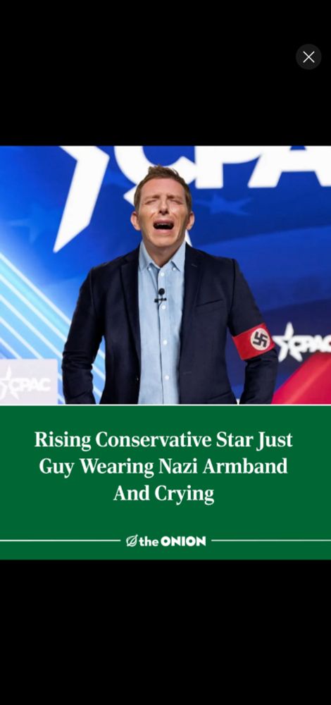 Image from the onion: The right is now just nazi, crying.