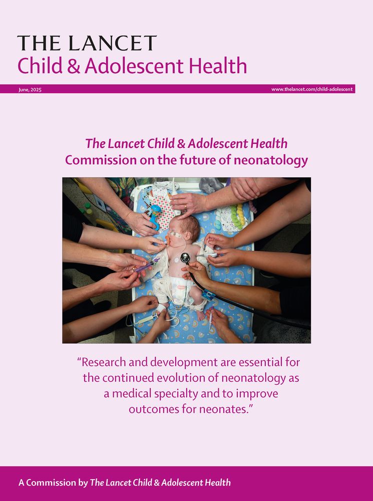 The Lancet Child & Adolescent Health Commission on the future of neonatology booklet cover including an image of a newborn baby in the neonatal intensive care unit surrounded by 12 hands of caretakers including mum, neonatologists, a scientist, neonatal nurses, a clinical technologist, and a music therapist. Credit: Alvin Aquino/The Royal Children’s Hospital; Caption: Many hands build a bright future

The quote on the front of the booklet is from the Commission and says "Research and development are essential for the continued evolution of neonatology as a medical specialty and to improve outcomes for neonates."
