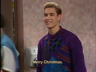 Zack Morris says Merry Christmas 